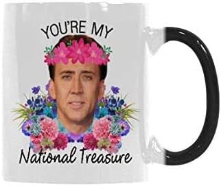 You’re My National Treasure Morphing Coffee Mugs Heat Reveal Color Change Mug Christmas Mug For Men11 Ounces