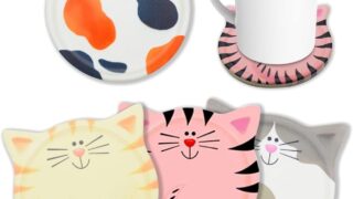 Funny Cat Themed Absorbent Ceramic Drink Coasters, Perfect for Cat Decor and Gift for Cat Lovers, Birthday, Christmas, Housewarming