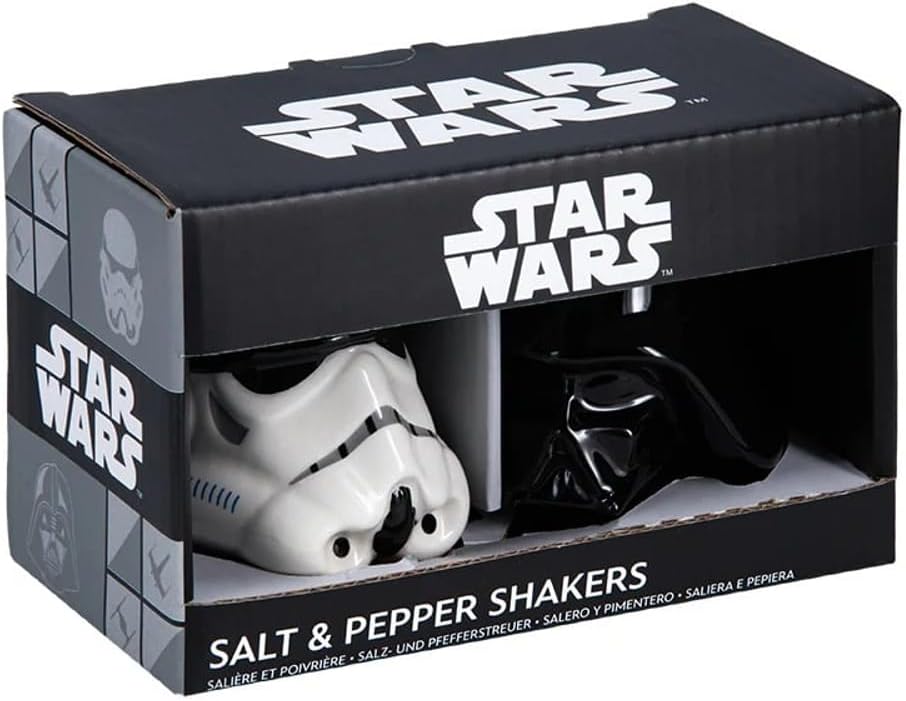 Star Wars Salt and Pepper Shakers Officially Licensed Disney Stormtrooper & Darth Vader Ceramic Set for Kitchen & Home Decor, Housewarming Gift for Movie Fans Comic and Gaming Kitchenware | Paladone