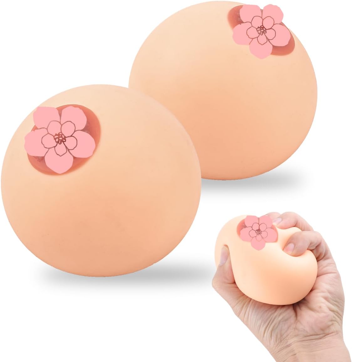 2 Pack Squishy Stress Balls – Funny Gifts for Adults, Perfect for Him