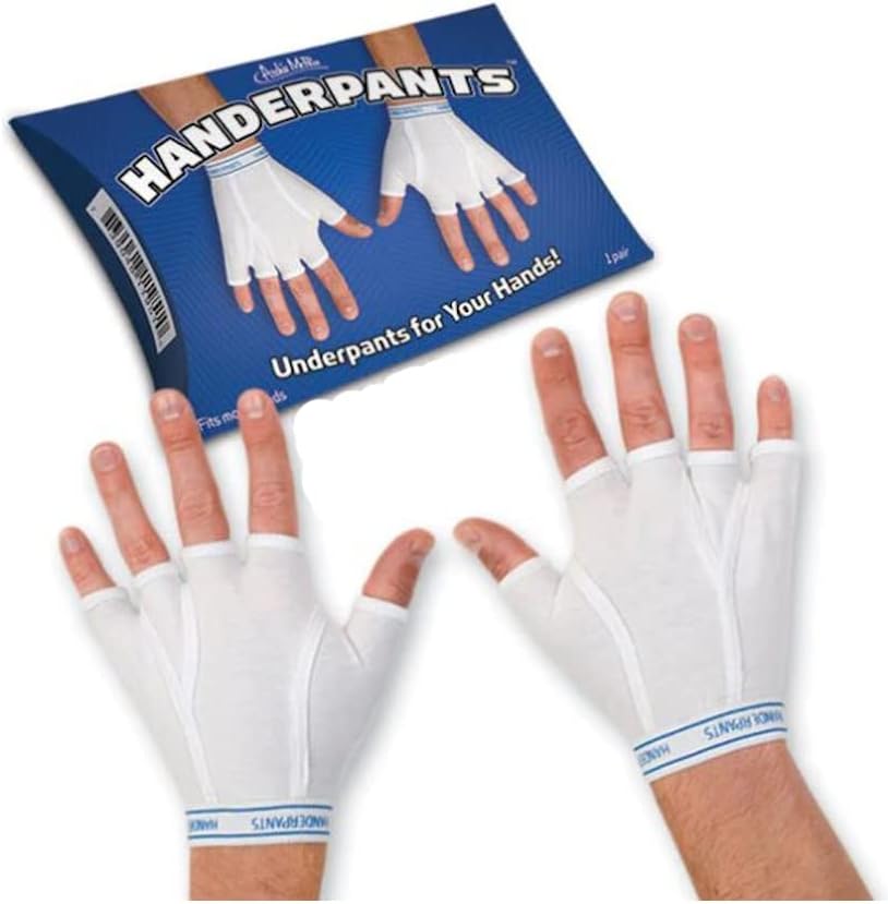 Archie McPhee Handerpants Briefs Underpants for Your Hands, 1 pack, White