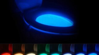 Chunace Toilet Bowl Night Light Motion Sensor, 16 Color Changing LED Gadgets for Bathroom Accessories Decor, Cool Gag Stuff for Men, Kids, Funny Stocking Stuffer Gifts 2024