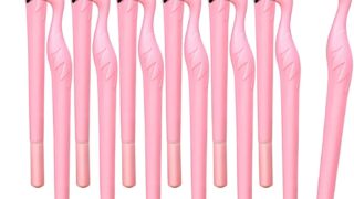 Sabary 12 Pieces Cute Flamingo Pens Gift Creative Flamingo Pen Novelty Plastic Pink Rubber Ballpoint Pens Black Ink 0.5 mm for Women Teacher Student Girlfriend Flamingo Party Favors Supplies