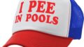 I Pee in Pools – Funny Dare Gag Gift Joke – Vintage Retro Style Trucker Cap Hat