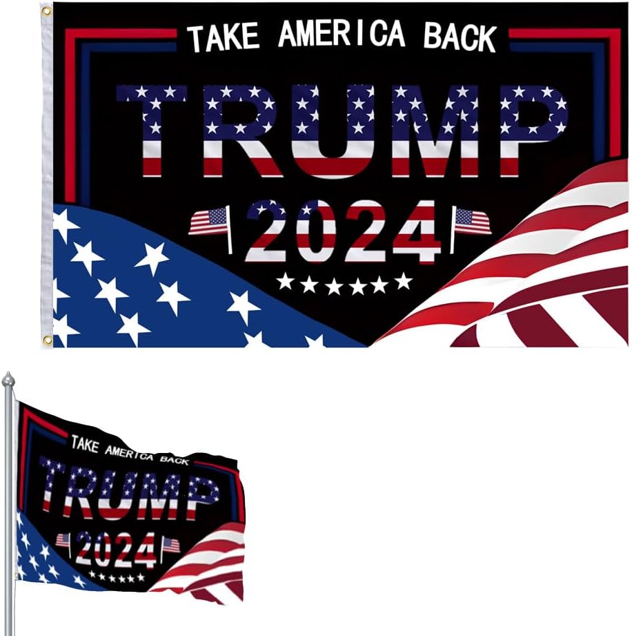 Trump 2024 Take America Back Flag Make America Great Again Flag Presidential Campaign Posters Donald Trump Novelty Items for Home Decorations for Bedroom Garden Trump Save America Flags 3×5 Outdoor