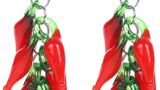 Red Chili Hot Pepper Drop Earrings Funny Resin Simulation Vegetable Food Dangle Earring Hot Spicy Capsicum Statement Earring for Women Jewelry