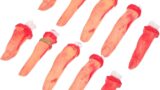 VICASKY 10pcs Bloody Finger Halloween Blood Finger Halloween Organs Halloween Novelty Items Severed Head Prop Realistic Severed Fingers Decor Party Toys Halloween Fake Finger Latex Foam