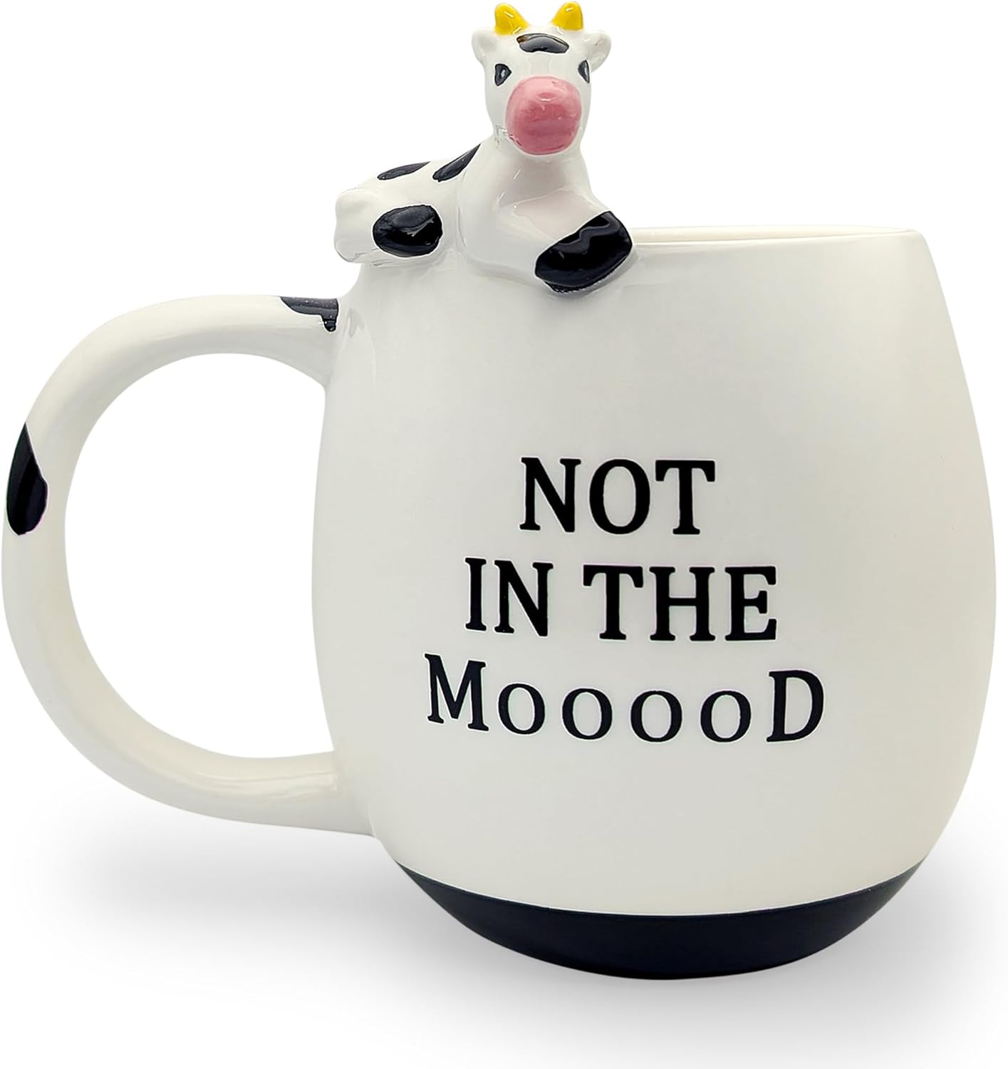 Decodyne Funny Cow Coffee Mug 14 Ounce, White Elephant Gifts for Adults, Gag Gifts for Adults, Cute Stuff Funny Gifts For Women and Men, Funny Coworker Office Gifts, Cool Stuff