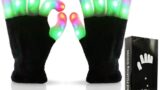 Luwint Led Gloves Fun Toys Kids 8-15+, 6 Flashing Modes, Teen Boys Girls Gifts for Rave Dance Christmas Birthday Party