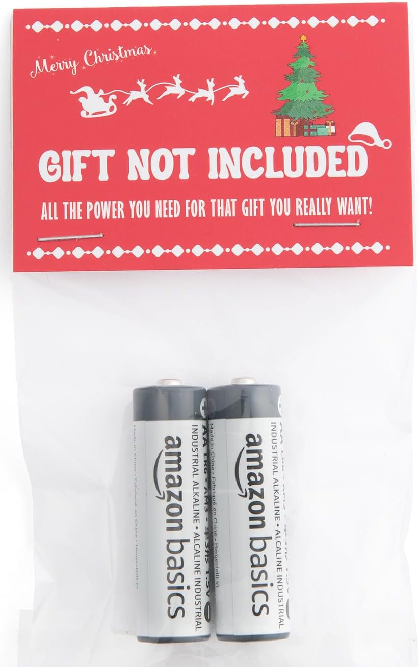 Gift Not Included Batteries Gag Gift – Funny Prank for Present Adults for Women Men – Stocking Stuffer for Him Her Boyfriend Girlfriend