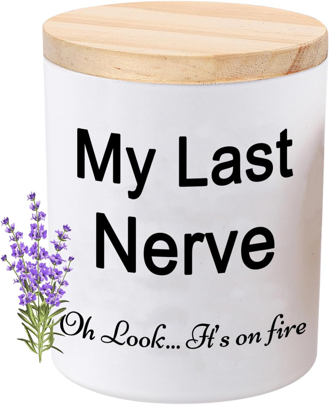 Candles Gifts for Women Funny Unique Novelty My Last Nerve Candle Christmas Birthday Gift for Sister Best Friend Stocking Stuffers for Women Lavender Scented Soy Candle