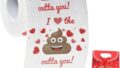 Funny Toilet Paper, Valentines Day Gifts for Him Her, Novelty Poop Toilet Paper Roll White Elephant Gag Gift Ideas for Christmas Birthday Anniversary