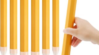 Leinuosen 6 Pcs Giant Pencil Yellow Wood Pencil 14 Inch Giant Pencil Props Big Jumbo Extra Large Novelty Comically Pencil for Office Christmas Favor