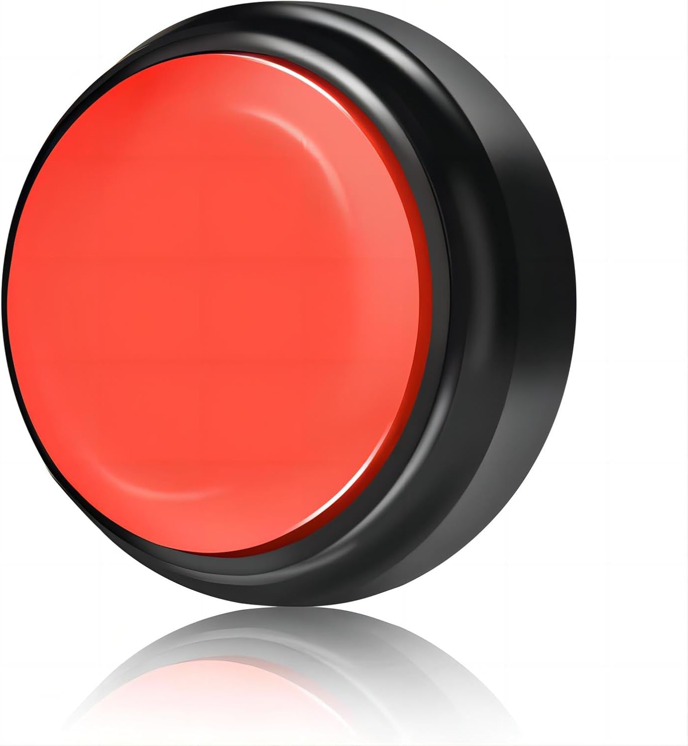 Record Talking Button Easy Button Recording Voice Button Funny OfficeToys Multifunctional Dog Buttons Talk for Communication-Classroom-Friendly Recordable Sound Buttons Buzzer Button（Black+Red