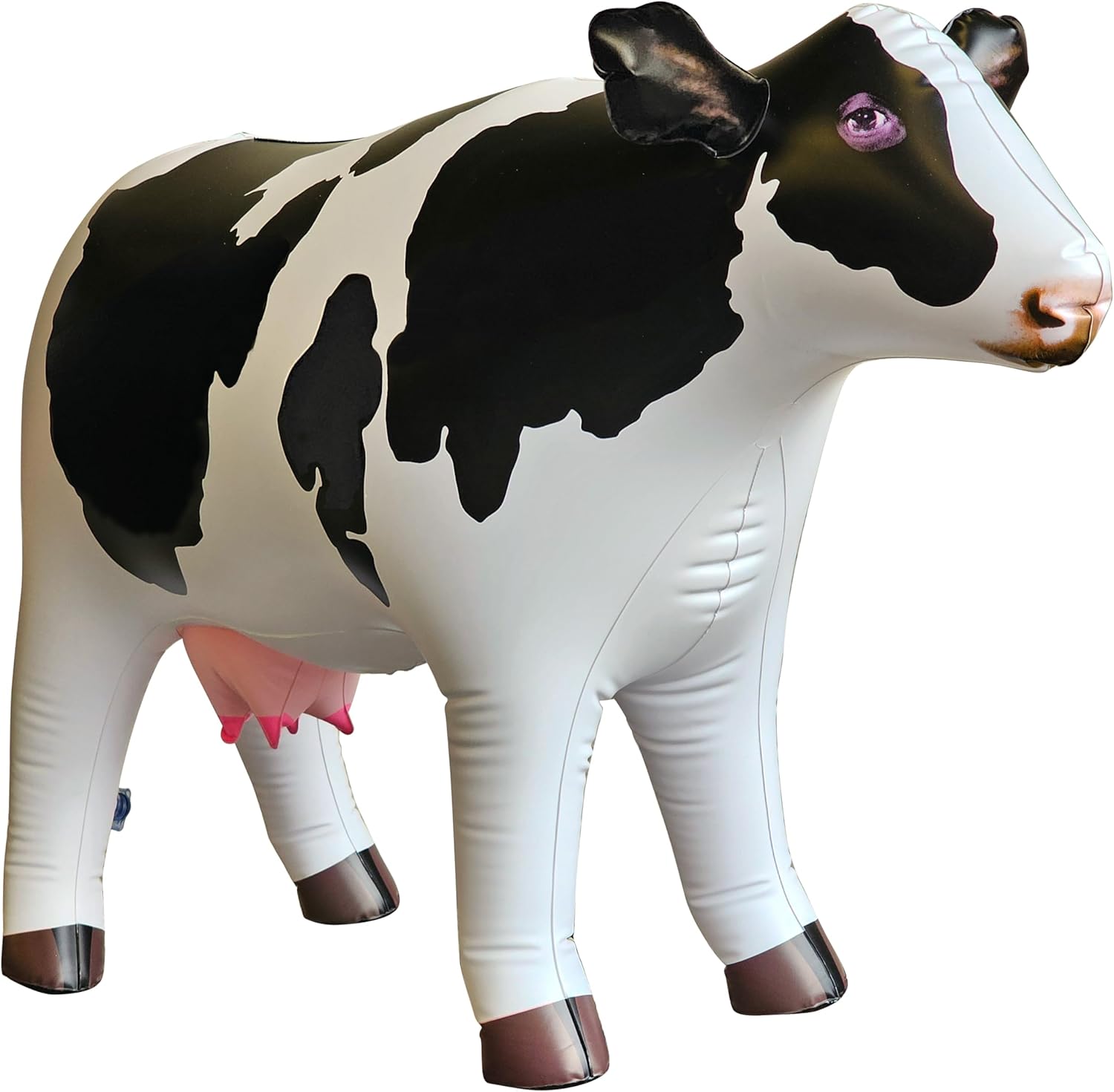 Jet Creations 37″ Long Inflatable Cow Toys, Milk White Lifelike Blow-Up Cow Toy Figure for Decoration or Play, Livestock Theme Party, Pool, Birthday, VBS, Photo Prop, Easy to Inflate, 1 pc