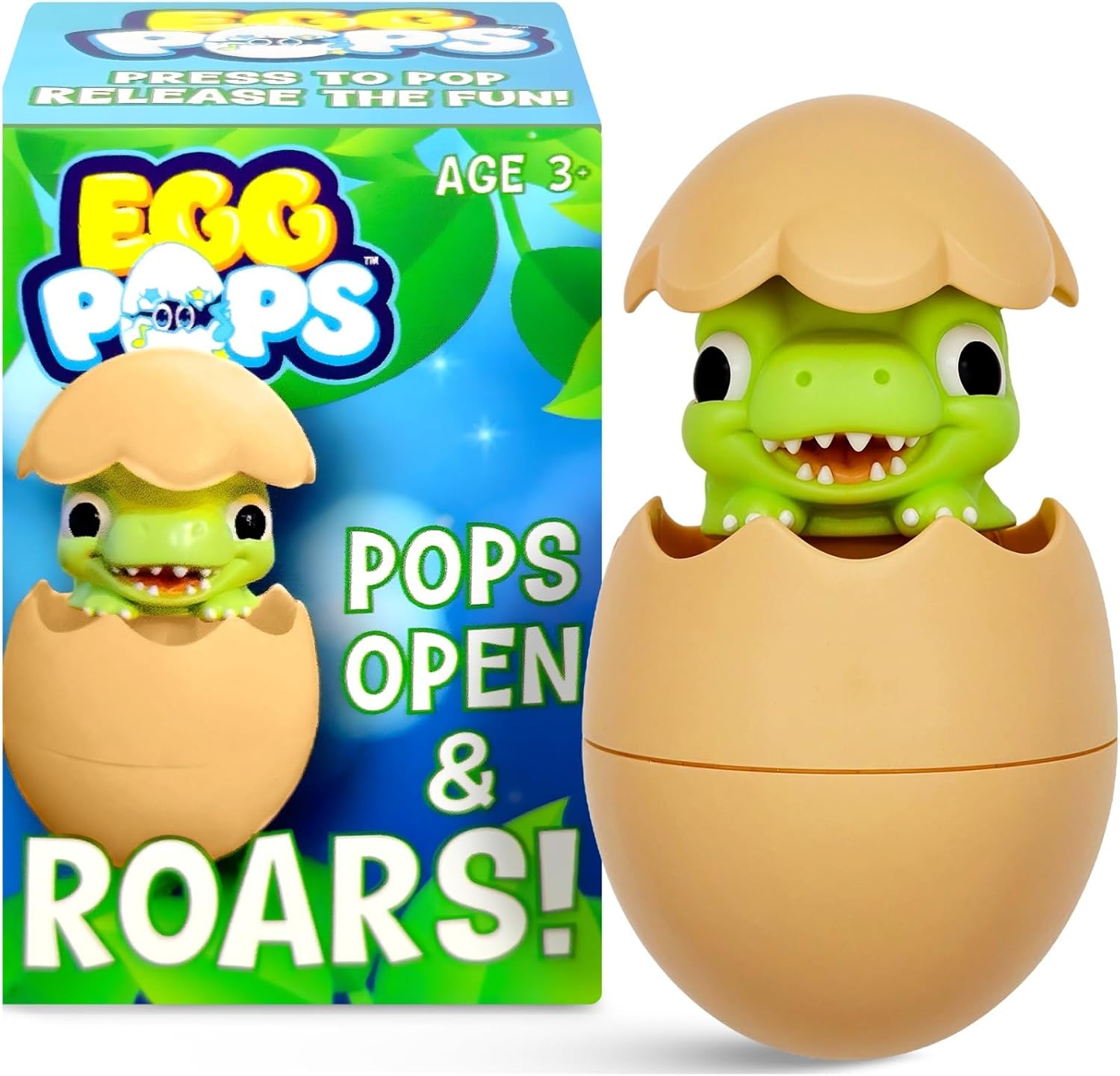 Easter Gifts Egg Pops – Ideal Easter Basket Stuffers for Teens, Pop & Play, Boys Easter Basket Stuffers, Unique Easter Gifts for Boys & Girls, Fun Easter Gifts for Teens, Gag Gift for Easter (Dino)