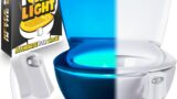 Toilet Bowl Night Light – Unique Cool Gadget with Motion Sensors & Multi Color LED – Funny Gag Gifts for Men, Dad, Husband, Boyfriend – Fun Birthday Present for Him