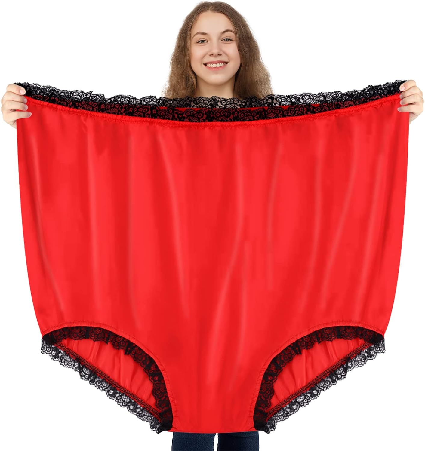 Granny Panties Gag Gifts for Women, Funny Giant Novelty Undies White Elephant Gift for Adults Prank