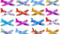 Manmel 50 Pcs Foam Gliders Planes Toys for Kids, Paper Airplane, Party Favors Goodie Bag Stuffers, Outdoor Flying Toys, Bulk for Classroom Prizes Boys and Girls