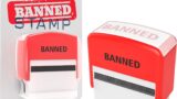 Fairly Odd Novelties Donald Trump Self-Inking Banned Political Novelty Gag Gift Stamp – Red Ink