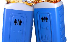 HeroFiber Porta Potty Shot Glasses – Funny Gag Gifts for Men, Perfect White Elephant Gifts for Adults, Secret Santa Gifts, and Fun Christmas Gifts – A Must-Have Novelty for Shot Glass Collectors