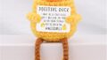 Long Legged Cute Support Duck, Birthday for Women Men Friend Bestie Colleague, Valentines Gifts for Her Him, Handmade Crochet Knitted Positive Cute Duck