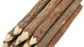 BSIRI Pencil Wood Graphite Wooden Tree Rustic Twig Pencils Birch of 12 Camping Lumberjack Decorations Party Supplies Novelty Gifts Bark Pencils Gifts for Kids in Classroom