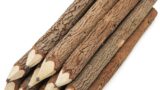 BSIRI Pencil Wood Graphite Wooden Tree Rustic Twig Pencils Birch of 12 Camping Lumberjack Decorations Party Supplies Novelty Gifts Bark Pencils Gifts for Kids in Classroom