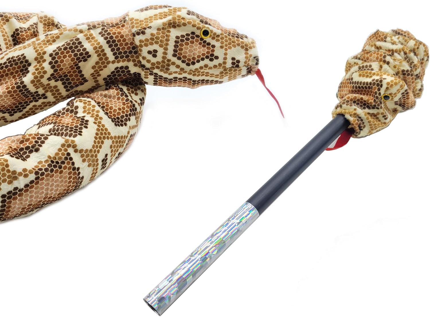 Novelty Gag Trick,Prank Joke Magic Tricks,Cool Magic Tool Halloween Props April Fool Day Item,Appearing Snake from Wand,Fake Snake Street Funny Magician Gimmick Trick for Magic