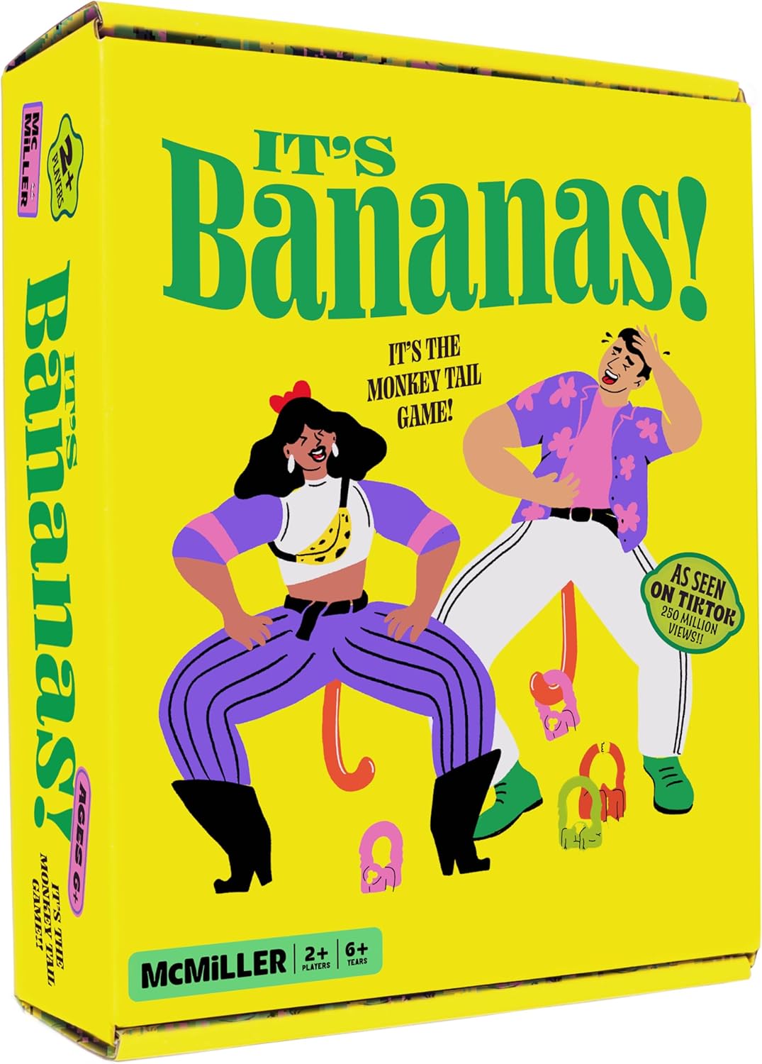 It’s Bananas! The Monkey Tail Game – Funny, Fun Party Game & Board Game for All, Stocking Stuffer, Christmas, Thanksgiving, White Elephant, Girls Night, Birthday Gift, Gag, Novelty