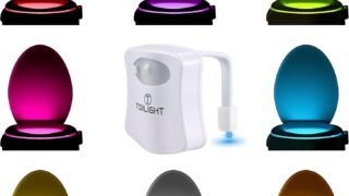 ToiLight The Original Toilet Bowl Night Light. Fun & Useful Bathroom Motion Sensor Tech Gadget. Funny Novelty Birthday Gift Idea. Stocking Stuffer for Him Her Guys Men Mom Brother