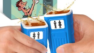 Porta Potty Shot Glasses Set: Gag Funny White Elephant Gifts For Adults Men Stocking Stuffers Unique Christmas Birthday Gift Ideas