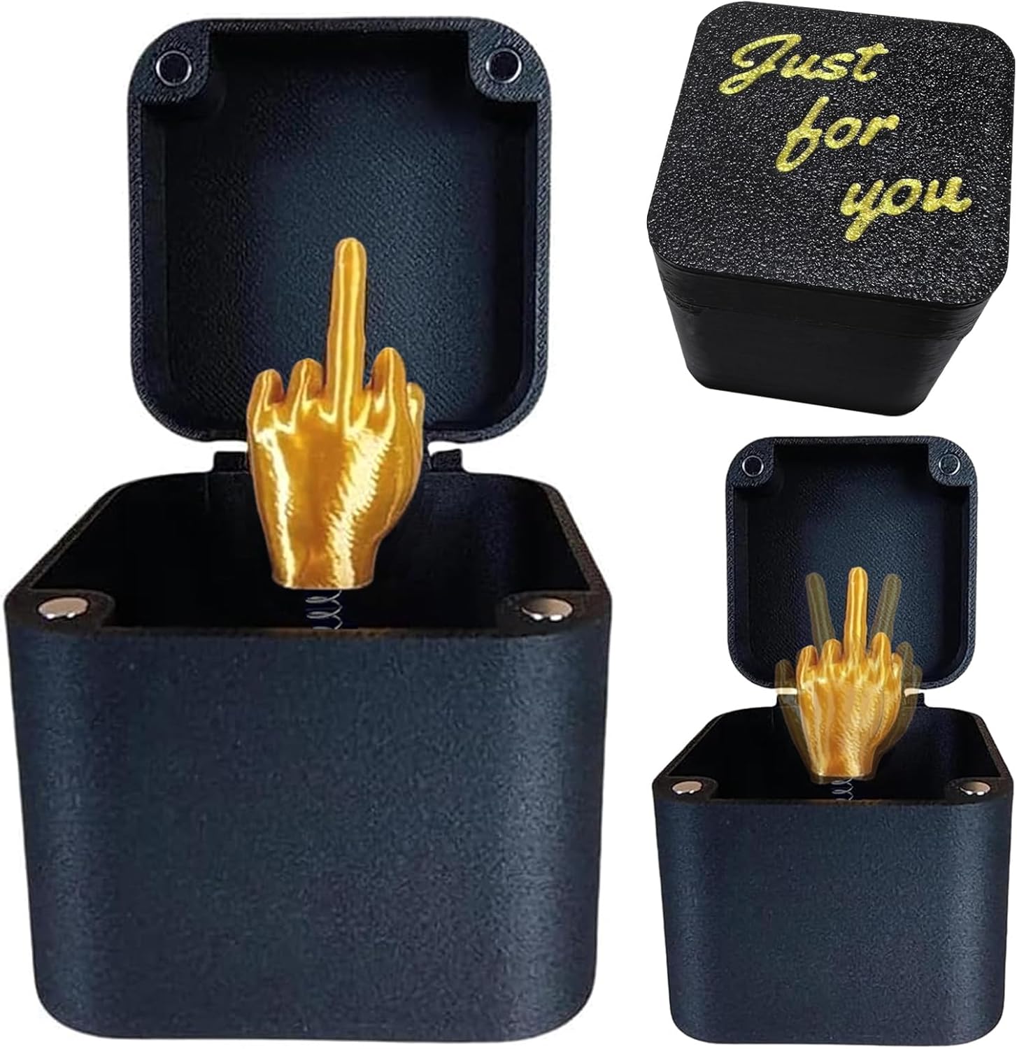 Middle Finger in a Box, Gag Gifts for Men, Valentine’s Day Gift for Boyfriend Funny, Surprise Spoof April Fool’s Day Gifts Prank for Friend, Just for You Box of Middle Fingers Gift Toy