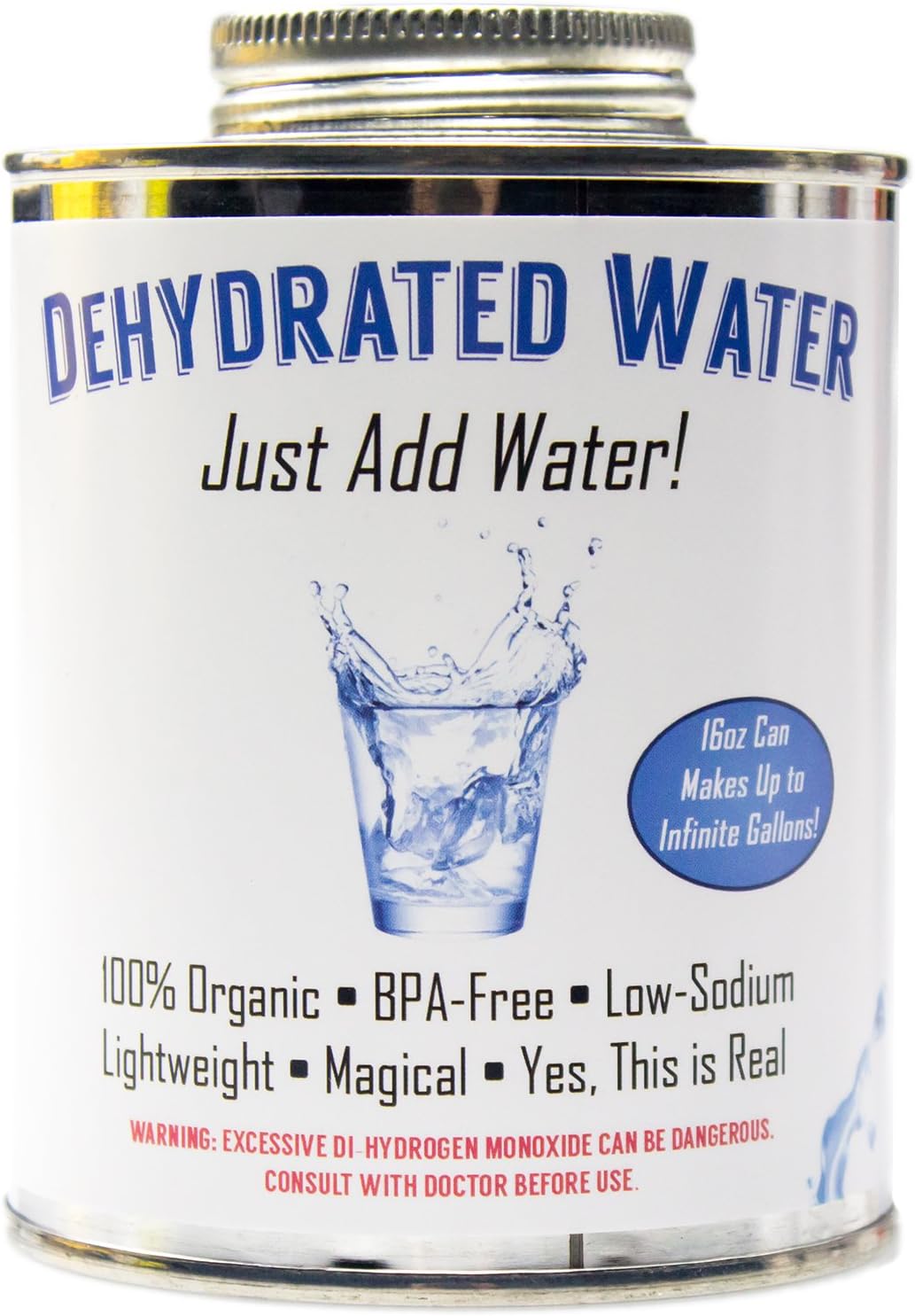 Witty Yeti Dehydrated Water 16oz Can. New Formula! Essential Camping & Survival Supply. Funny Gag Gift & Adult Stocking Stuffer for Men & Women. Hilarious Novelty & Practical Joke.