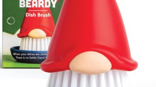 OTOTO Beardy Dish Brush – Dish Scrub Brush, Gnome Gifts, Quirky Gifts, Dish Brush, Cute Kitchen Accessories, Vegetable Brush, Cute and Useful Gifts for Women