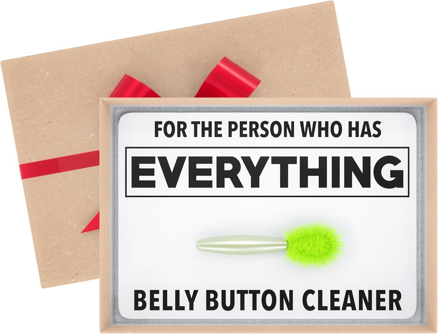 Funny Gifts Belly Button Lint Brush, Gag Gifts for Adults, Men, Women, Boyfriend, Husband Perfect for Christmas, White Elephant, Secret Santa, Prank Gift for Person who has Everything (Green/Kraft)