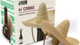 Monkey Business elCorko Silicone Wine Stopper, Bottle Stopper with Sombrero Design, Wine Accessories, Keeps Wine Fresh, Wine Gifts