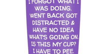 KLUBI Fun Birthday Gifts for Women – I Came I Saw I Forgot Tumbler 20oz Purple Drinking Cups for Elderly Senior Citizen Tumbler I Came I Saw I Forgot Coffee Mug 40 Year Old Gag Gift for Female Her