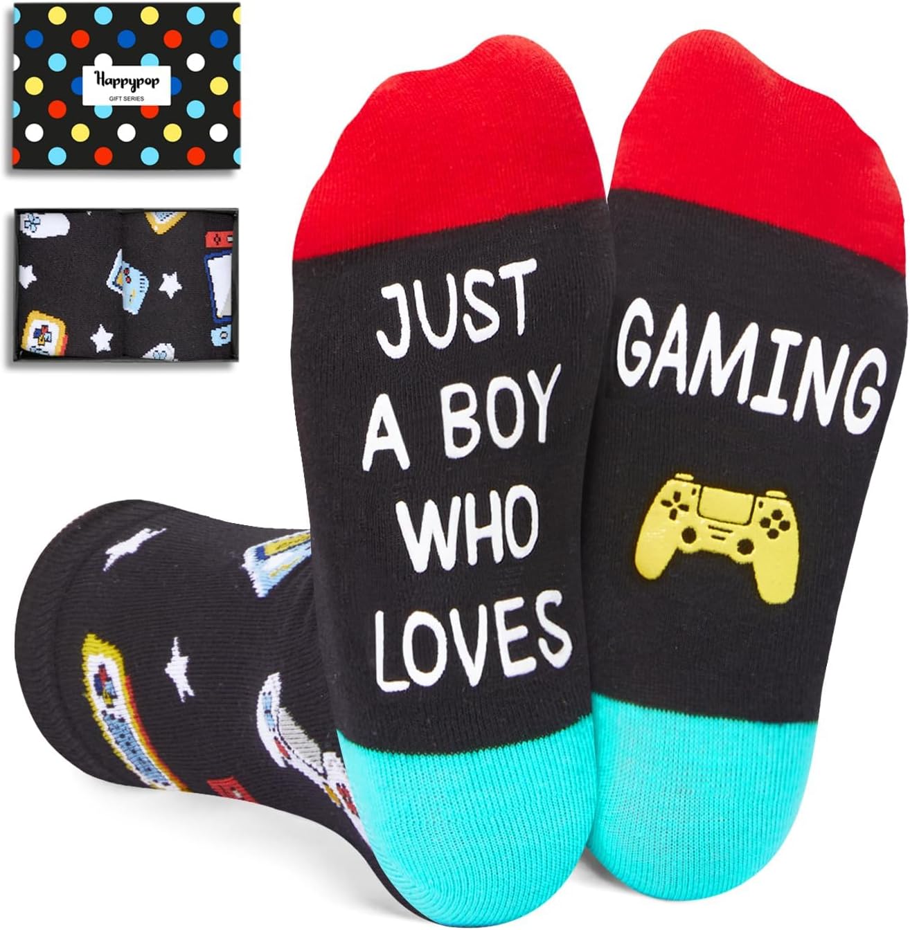 Gamer Gifts for Teens Boys – Video Game Gifts, Gamers Gift Ideas, Gaming Socks for Adult, Kids 4-18 Years