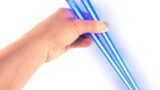 Lightsaber Chopsticks Light Up – LED Glowing Light Saber Star Wars Chop Sticks – Reusable Sushi Lightup Sabers Chopstick Set Of 1 Blue Pair