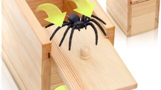 The Original Spider Prank Box- Funny Wooden Box Toy Spider Prank, Hilarious Christmas, April Fool, or Birthday Surprise Toy and Gag Gift Practical Joke Bromas Kit