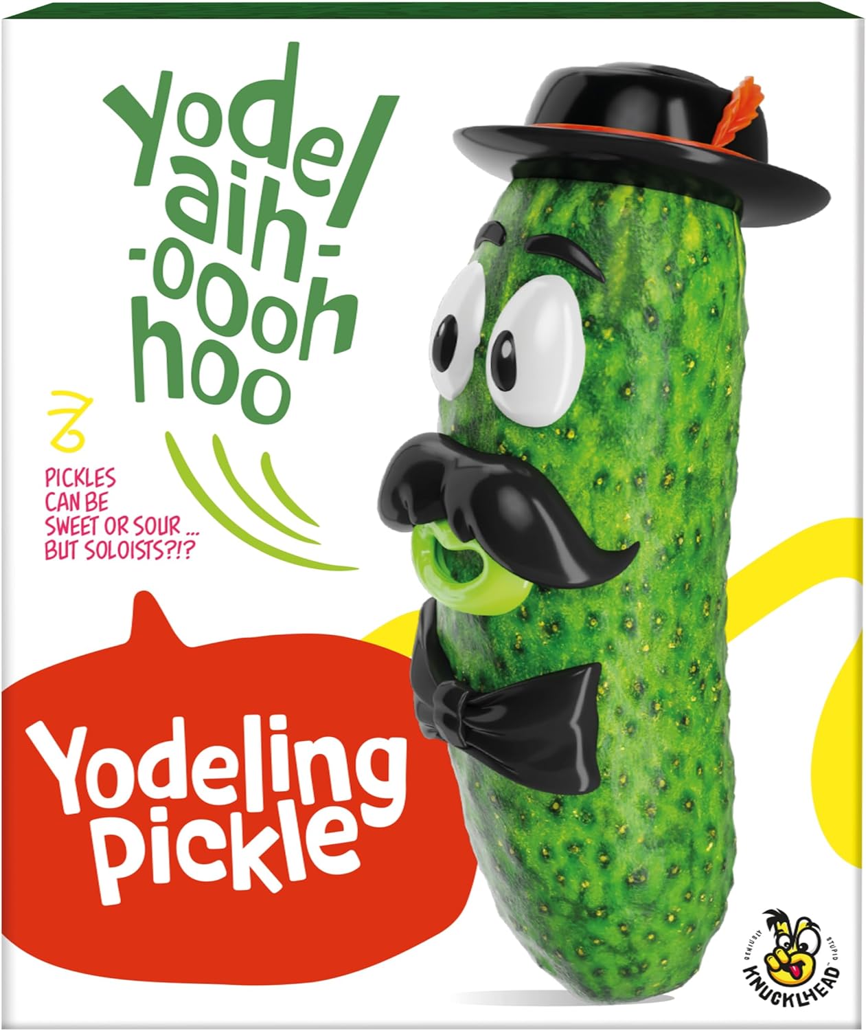 White Elephant Gifts for Adults & Kids – Yodeling Pickle – Funny Gag Gifts for Men, Women, Dad, Teens – Small Funny Ideas Stocking Stuffers – Unique Gifts for Yankee Swap – Weird Toys