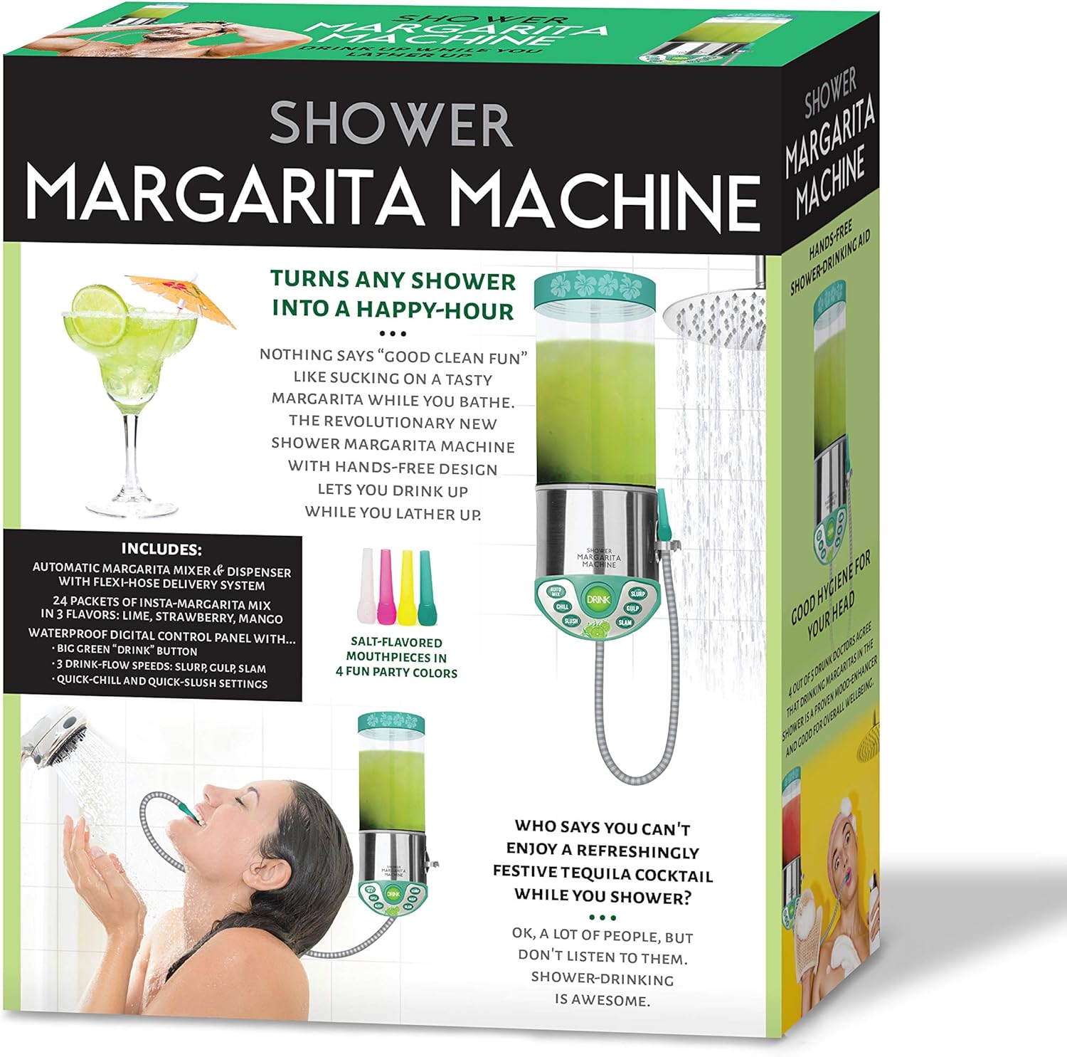 Seymour Butz Prank Gift Box Shower Margarita Machine – Perfect Gag Gift and Funny White Elephant Idea