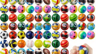 Yunsailing 108 Pcs Mini Stress Balls 2.4” Sensory Fidget Ball Treasure Box Prizes Soft Assorted Stress Toys for Stress Relief Hand Wrist Finger Exercise Adult Teen Party Favor Classroom (Lovely)