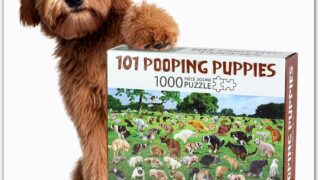 Funwares Original 101 Pooping Puppies Puzzle – Hilarious Jigsaw Puzzle – Perfect White Elephant Gag Gift – Funny Dog Pooping Puzzle for Adults and Kids! 1000 Piece Puzzle!