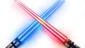 Lightsaber Chopsticks Light Up, Star Wars Chopsticks Light Up, Mini Lightsaber, Fun Chop, Cool Chopsticks, Light Saber Chopsticks, Led Chopsticks, 2 PAIRS, Blue Red (Glossy Tips)