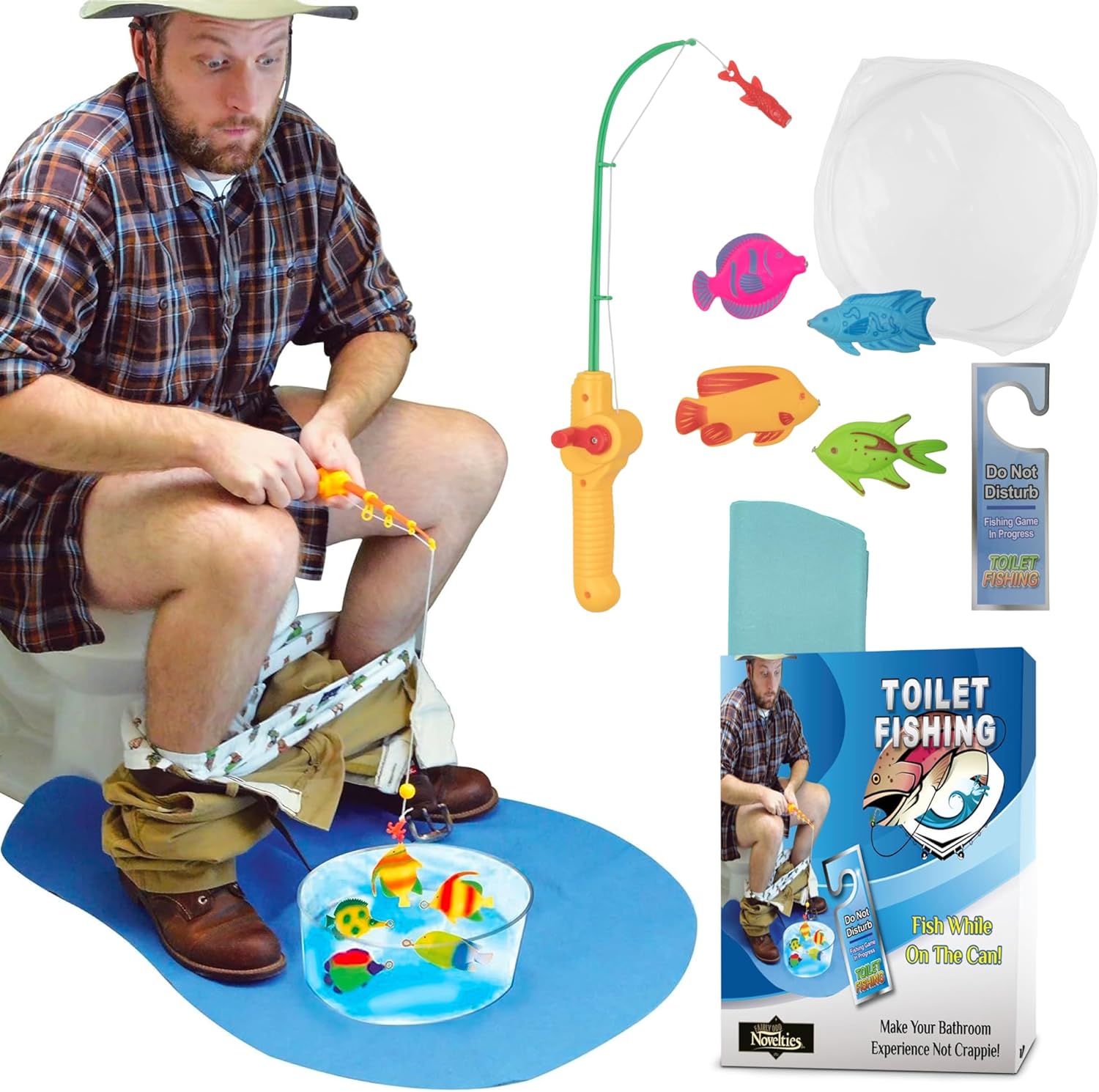 Potty Fisher Toilet Fishing Game – Fairly Odd Novelties – Funny Novelty Gag Joke Bathroom Gift