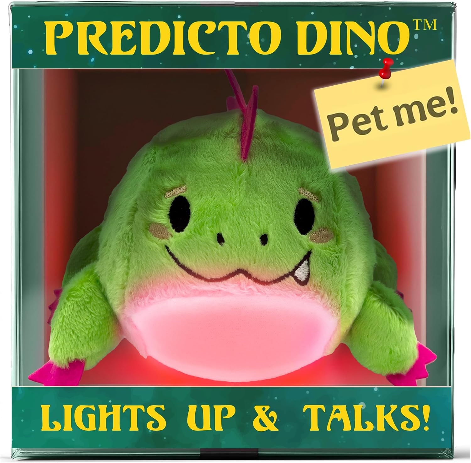 Predicto Pets – Lightweight Talking Fortune Telling Ball, Ask Questions & Get Answers, Color Changing Interactive Toy, Great Novelty & Gag Gift for Teens & Kids (Dino)