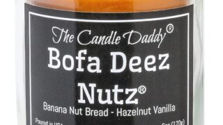 Bofa Deez Nutz- Funny- Banana Nut Bread n Hazelnut Vanilla- Scented Candle- Double Pour- 6 Ounce- 40 Hour Burn Time