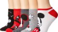 Disney Women’s Mickey Mouse 5 Pack No Show Socks